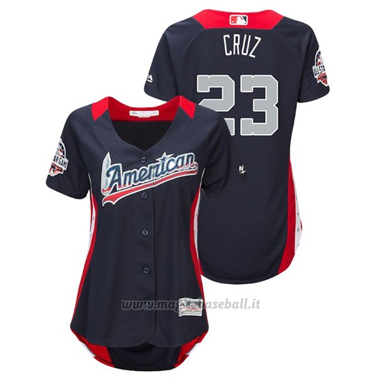 Maglia Baseball Donna All Star Game Majestic Nelson Cruz 2018 1ªRun Derby American League Blu